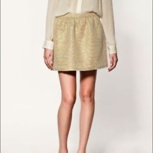Gold Zara mini skirt